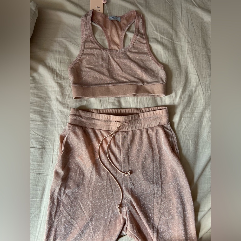Oh Polly Sparkly Pink Athletic Set